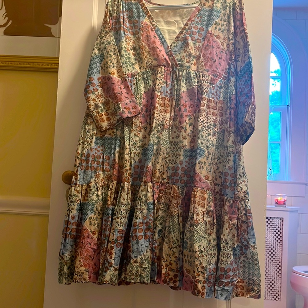 Roller rabbit Tunic style, flowy floral patchwork size S dress. Never worn!